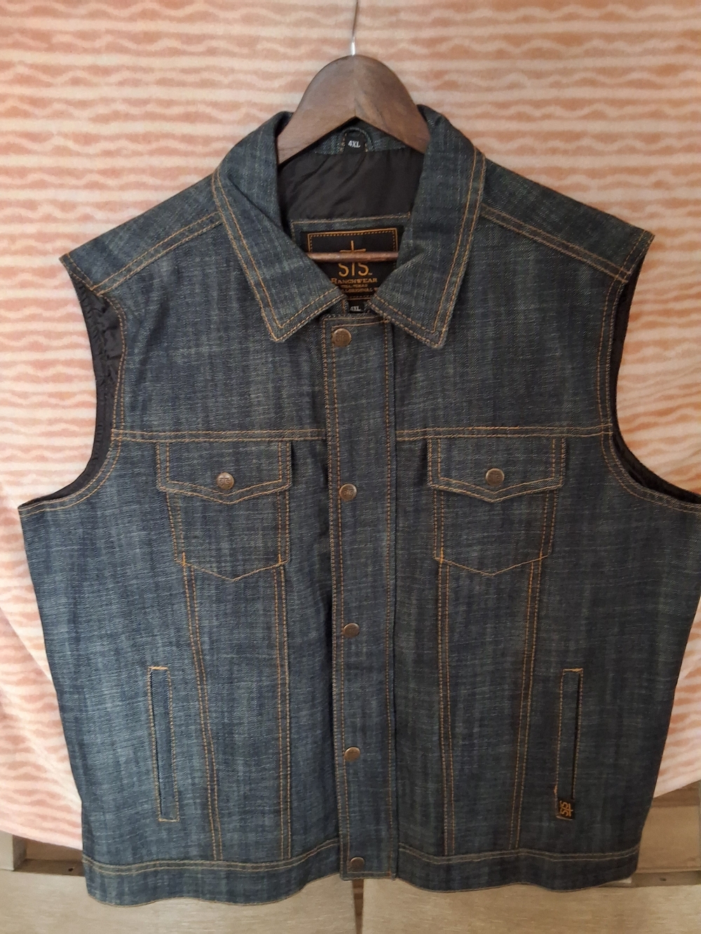 STS Denim Vest Jacket - Dark Blue